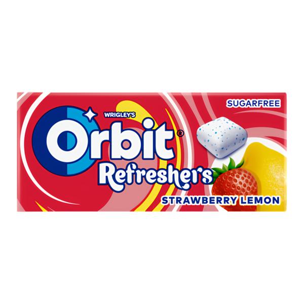 Orbit Refreshers žvýkačky bez cukru, Jahoda a citron