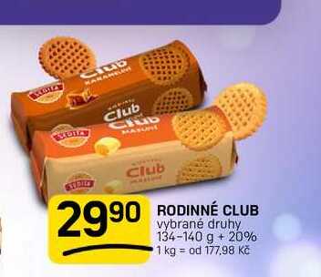 RODINNÉ CLUB druhy 134-140 g