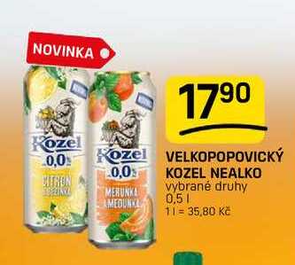 VELKOPOPOVICKÝ KOZEL NEALKO vybrané druhy 0,5l
