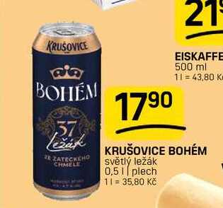 KRUŠOVICE BOHÉM světlý ležák 0,5 | plech