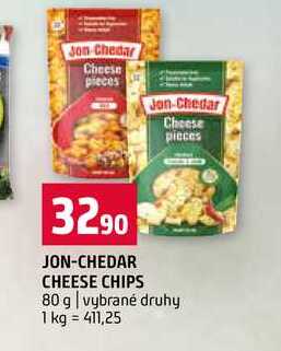 JON-CHEDAR CHEESE CHIPS 80 g vybrané druhy