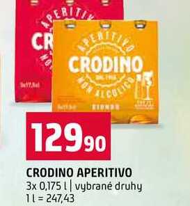 CRODINO APERITIVO 3x 0,175l vybrané druhy 