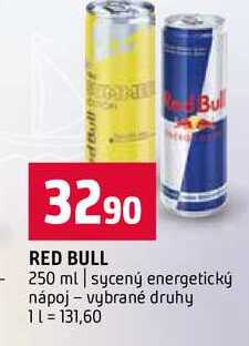 RED BULL 250 ml sycený energetický nápoj vybrané druhy 