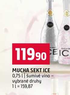 MUCHA SEKT ICE 0,75l šumivé víno vybrané druhy