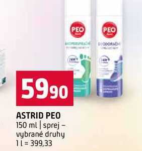 ASTRID PEO 150 ml sprej vybrané druhy 