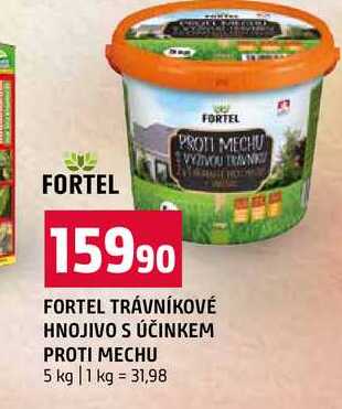FORTEL TRÁVNÍKOVÉ HNOJIVO S ÚČINKEM PROTI MECHU 5 kg 