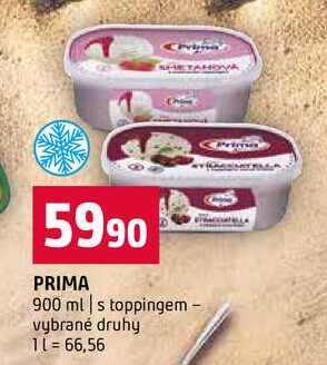 PRIMA 900 ml s toppingem vybrané druhy 