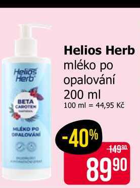 Helios Herb mléko po opalování 200 ml