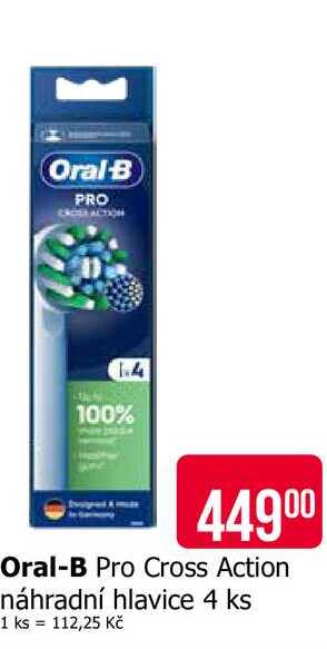 Oral-B Pro Cross Action náhradní hlavice 4 ks