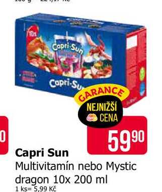 Capri Sun Multivitamín nebo Mystic dragon 10x 200 ml 