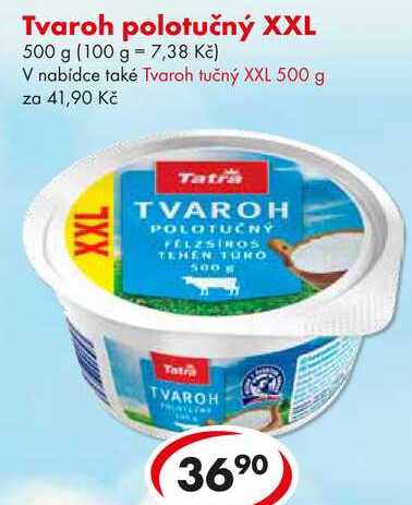 Tvaroh polotučný XXL, 500 g