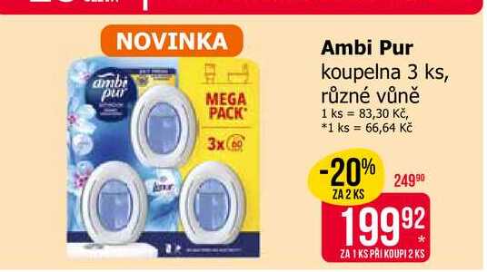 Ambi Pur koupelna 3 ks, různé vůně
