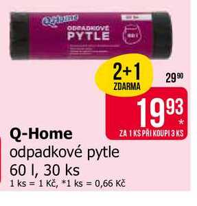 Q-Home odpadkové pytle 60 l, 30 ks 