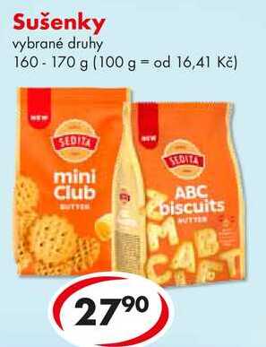 Sušenky, 160-170 g  v akci