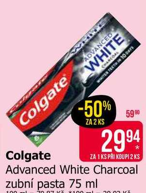 Colgate Advanced White Charcoal zubní pasta 75 ml 