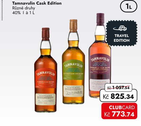 Tamnavulin Cask Edition Různé druhy 40% 1 L