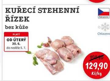 KUŘECÍ STEHENNÍ ŘÍZEK bez kůže 1kg 
