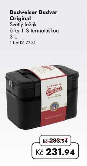 Budweiser Budvar Original Světlý ležák 6 ks  