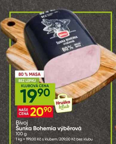 Šunka Bohemia výběrová 100 g 
