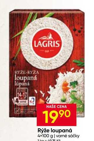 LAGRIS Rýže loupaná 4x100 g varné sáčky 