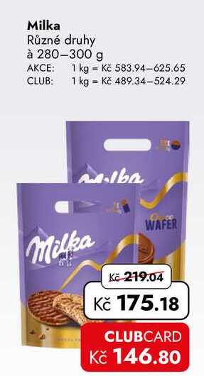 Milka Různé druhy à 280-300 g  