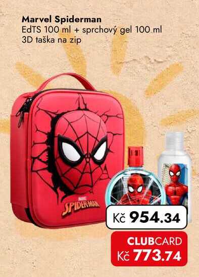Marvel Spiderman EdTS 100 ml + sprchový gel 100 ml 3D taška na zip 