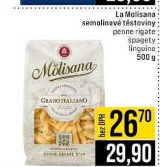 La Molisana semolinové těstoviny penne rigate špagety linguine 500 g 