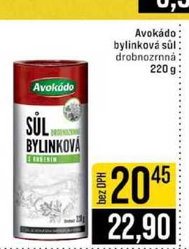 Avokádo bylinková sůl drobnozrnnȧ 220 g