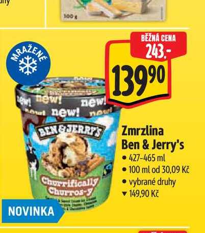   Zmrzlina Ben & Jerry's  427-465 ml 