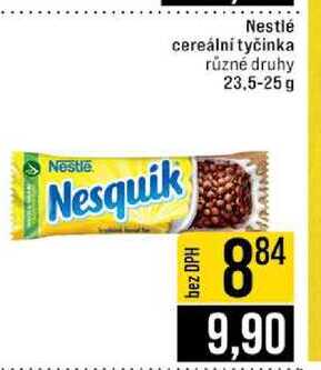 Nestlé cereální tyčinka různé druhy 23,5-25 g 