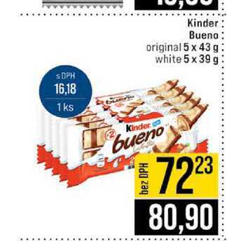 Kinder Bueno original 5 x 43 g white 5 x 39 g