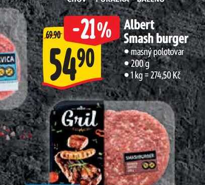  Albert Smash burger 200 g
