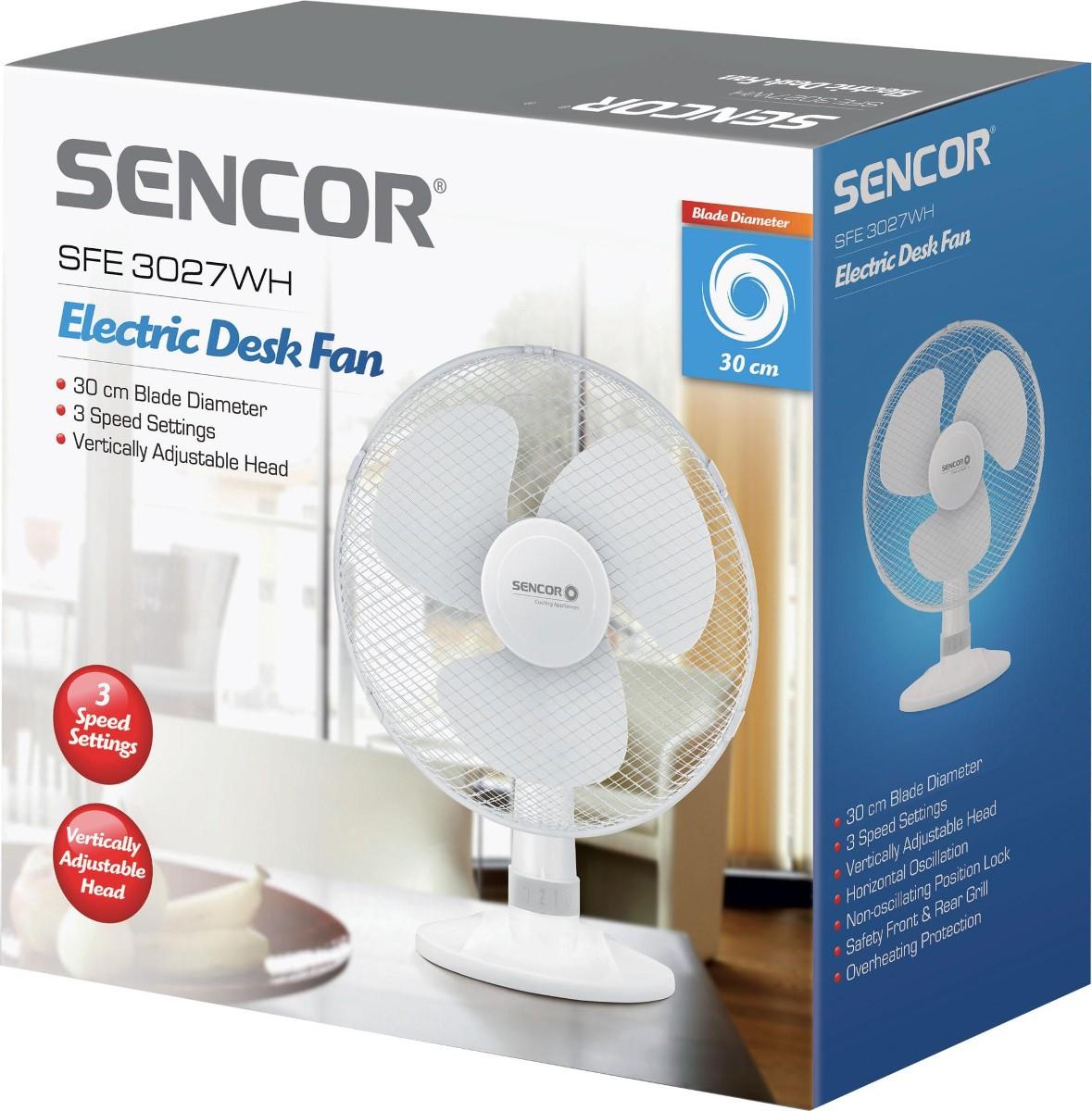 Stolní ventilátor SFE 3027WH, 1 KS