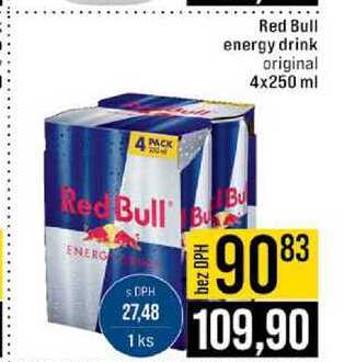 Red Bull energy drink original 4x250 ml 