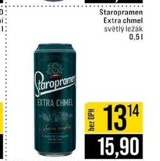 Staropramen Extra chmel světlý ležák 0,5l