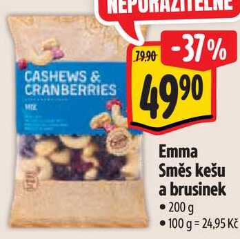 Emma Směs kešu a brusinek, 200 g   