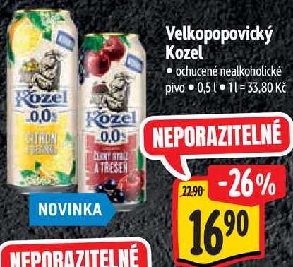 Velkopopovický Kozel, 0,5 l 