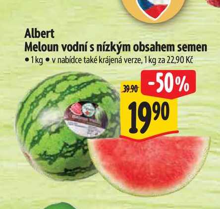 Albert Meloun vodní s nízkým obsahem semen 1 kg