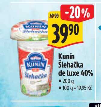 Kunín Šlehačka de luxe 40% 200 g 