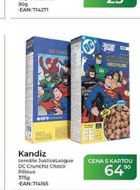 Kandiz cereálie JusticeLeague DC Crunchiz Choco Pillows 375g
