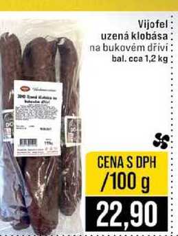 Vijofel uzená klobása na bukovém dříví 100g