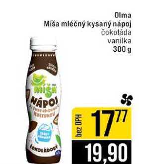 Olma Míša mléčný kysaný nápoj čokoláda vanilka 300 g 