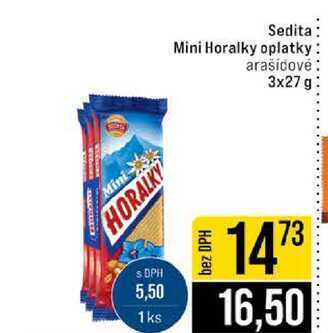 Sedita Mini Horalky oplatky arašidové 3x27 g