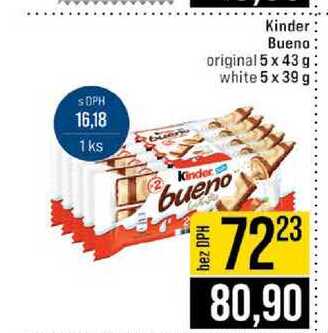 Kinder Bueno original 5 x 43 g white 5 x 39 g 