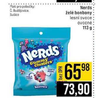 Nerds želé bonbony lesni ovoce ovocné 113 g