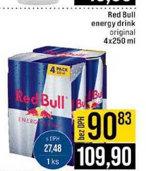 Red Bull energy drink original 4x250 ml 