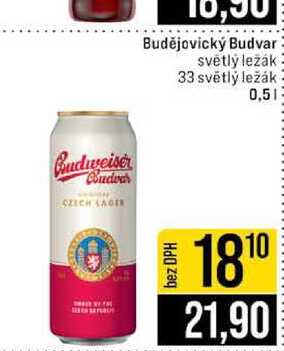 Budějovický Budvar světlý ležák 33 světlý ležák 0,5l