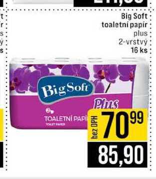 Big Soft toaletní papír plus 2-vrstvý 16 ks