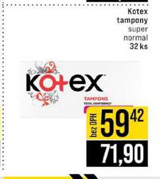 Kotex tampony super normal 32 ks