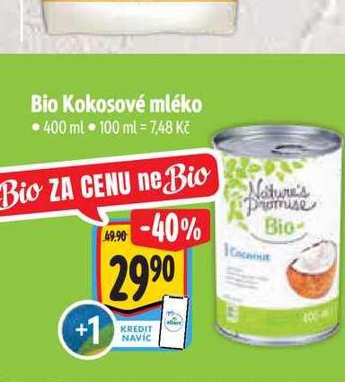 Bio Kokosové mléko 400 ml  